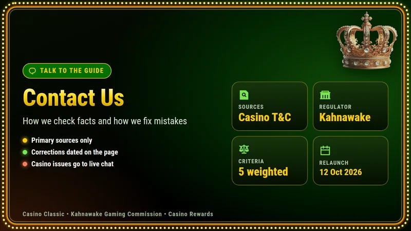 How the Casino Classic NZ guide checks and corrects its facts