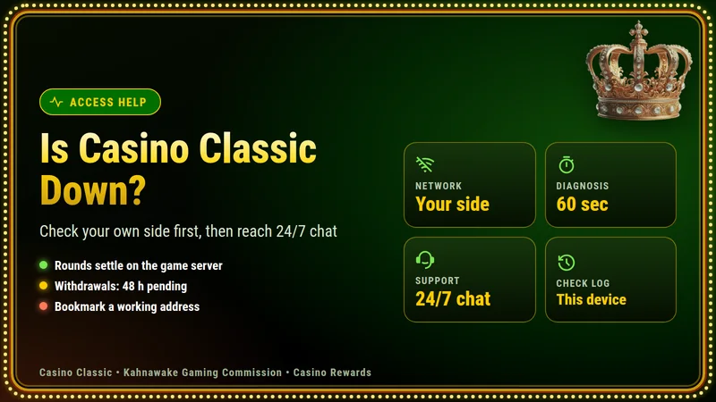 Casino Classic access check: what to test when the site will not load